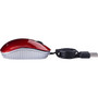 Verbatim Mini Travel Optical Mouse Commuter Series - Red - Optical - Cable - Red - 1 Pack - USB 20 - Scroll Wheel - 3 Buttons 98619
