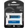 IronKey Keypad 200 64GB USB 32 Gen 1 Type A Flash Drive - 64 GB - USB 32 Gen 1 Type A - 145 MBs Read Speed - 115 MBs Write - - IKKP20064GB