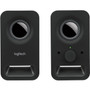 Logitech Multimedia Speakers Z150 with Clear Stereo Sound Midnight Black 3W RMS - 2 Pack 980-000802