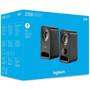 Logitech Multimedia Speakers Z150 with Clear Stereo Sound Midnight Black 3W RMS - 2 Pack 980-000802