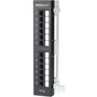 Signamax 12-Port Category 6 Mini Panel w89D Bracket T568AB Wiring - 12 Ports - 12 x RJ-45 - Wall Mountable 12458M-C6C
