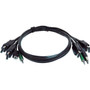 Black Box Secure KVM Cable - Each end 1 USB 1 or 2 DisplayPort 1 35mm Audio - 6 ft KVM Cable for KVM Switch PC - First 1 x SKVMCBL-2DP-06TAA