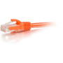 C2G 1ft Cat6a Snagless Unshielded UTP Ethernet Cable - Cat6a Network Patch Cable - PoE - Orange - 1 ft Category 6a Network Cable for 50836