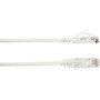 Black Box Slim-Net Cat6 UTP Patch Network Cable - 12 ft Category 6 Network Cable for Patch Panel Wallplate Network Device - First 1 C6PC28-WH-12