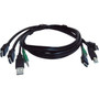 Black Box Secure KVM Cable - Each end 1 USB 1 or 2 HDMI 1 35mm Audio - 10 ft KVM Cable for KVM Switch PC - First End 1 x SKVMCBL-2HDMI-10TAA