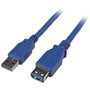 StarTechcom_6_ft_SuperSpeed_USB_30_Extension_Cable_A_to_A_MF_-_Type_A_Male_USB_-_Type_A_Female_USB_-_6ft_-_Blue_USB3SEXTAA6