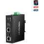 TRENDnet Hardened Industrial 60W Gigabit PoE Injector DIN-Rail Mount IP30 Rated Housing Includes DIN-rail  Wall Mounts TI-IG60 - TI-IG60