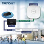 TRENDnet AC2200 Tri-Band PoE Indoor Wireless Access Point 867Mbps WiFi AC  400Mbps WiFi N Bands Wave 2 MUMIMO Client bridge WDS TEW-826DAP