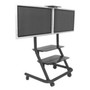 Chief PPD-2000 Dual Display Video Conferencing Cart - 9072 kg Load Capacity - Flat Panel Display Type Supported - Black PPD2000