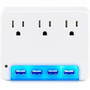 CyberPower Professional P3WUN 3-Outlet Surge SuppressorProtector - 3 x NEMA 5-15R 4 x USB - 120 V Input P3WUN