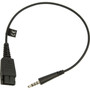 Jabra 8800-00-99 Audio Cable Adapter - Audio Cable - First End Mini-phone Audio - Male - Second End Quick Disconnect Audio - Male - 8800-00-99