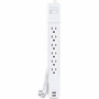 CyberPower Professional CSP606U42A Surge SuppressorProtector - 6 x NEMA 5-15R 2 x USB - 900 J - 125 V AC Input - 45 kA - 6 ft CSP606U42A