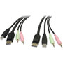 StarTech.com 6 ft 4-in-1 USB DisplayPort KVM Switch Cable - DisplayPort Male Digital Audio/Video (Fleet Network)