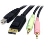 StarTech.com 6 ft 4-in-1 USB DisplayPort KVM Switch Cable - DisplayPort Male Digital Audio/Video (DP4N1USB6)