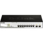 D-Link 10-Port Gigabit Web Smart Switch Including 2 Gigabit SFP Ports - 8 Ports - Manageable - 3 Layer Supported - Twisted Pair, Fiber (DGS-1210-10P)