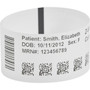 Zebra Z-Band UltraSoft Thermal Label - 1 Width x 7 Length - Permanent Adhesive - Direct Thermal - White - Polypropylene - 250  Roll 10018857
