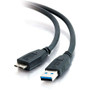 C2G 54177 USB Cable Adapter - 6.6 ft USB Data Transfer Cable - Type A Male USB - Micro Type B Male USB - Shielding - Black (Fleet Network)