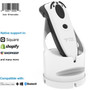 Socket Mobile DuraScanreg D730 Laser Barcode Scanner White  Charging Dock - Wireless Connectivity - 15 ft 4572 mm Scan Distance CX3779-2539