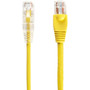 Black Box Slim-Net Cat6 UTP Patch Network Cable - 1 ft Category 6 Network Cable for Patch Panel Wallplate Network Device - First 1 C6PC28-YL-01