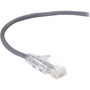 Black Box Slim-Net Cat6 UTP Patch Network Cable - 2 ft Category 6 Network Cable for Patch Panel Wallplate Network Device - First 1 C6PC28-GY-02