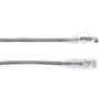 Black Box Slim-Net Cat6 UTP Patch Network Cable - 2 ft Category 6 Network Cable for Patch Panel Wallplate Network Device - First 1 C6PC28-GY-02
