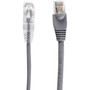Black Box Slim-Net Cat6 UTP Patch Network Cable - 2 ft Category 6 Network Cable for Patch Panel Wallplate Network Device - First 1 C6PC28-GY-02