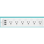 TP-Link Kasa Smart Wi-Fi Power Strip - 3-prong - 6 x AC Power 3 x USB - 15 A Current - 120 V AC Voltage - 188 kW HS300