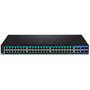 TRENDnet 52-Port Gigabit Web Smart PoE Switch 48 Gigabit PoE Ports 4 Shared Gigabit Ports RJ-45 Or SFP 370W PoE Power Budget - TPE-5240WS