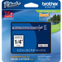 Brother P-touch TZe Laminated Tape Cartridges - 15/64" Width x 26 1/4 ft Length - Clear, Black - 1 / Each (Fleet Network)