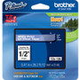 Brother P-touch TZe Laminated Tape Cartridges - 1/2" Width - White, Clear - 1 / Each (Fleet Network)