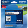 Brother P-touch TZe Laminated Tape Cartridges - 15/32" Width x 26 1/4 ft Length - Rectangle - White - 1 Each (Fleet Network)