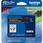 Brother P-touch TZe Laminated Tape Cartridges - 1/2" Width - Black - 1 / Each (Fleet Network)