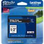 Brother P-touch TZe Laminated Tape Cartridges - 15/32" Width x 26 1/5 ft Length - Rectangle - Black - 1 Each (Fleet Network)