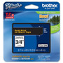 Brother P-Touch TZe Flat Surface Laminated Tape - 3/4" Width - Gold - 1 / Each (Fleet Network)