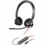 Poly Blackwire 3320 Headset - Microsoft Teams Certification - Stereo - USB Type C, Mini-phone (3.5mm) - Wired - 32 Ohm - 20 Hz - 20 - (Fleet Network)