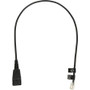 Jabra Unamplified Headset Cord - 1.6 ft Data Transfer Cable - First End: 1 x Quick Disconnect - Second End: 1 x RJ-9 - Black (Fleet Network)