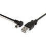 StarTech.com 3 ft Mini USB Cable - A to Left Angle Mini B - Type A Male USB - Type B Male mini-USB - 3ft - Black (Fleet Network)