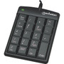 Manhattan Numeric Keypad - Cable Connectivity - USB 1.1 Interface - 16 Key - English (UK) - PC - Scissors Keyswitch - Black (176354)