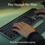 Logitech 920-012592 MX Keys S Combo Keyboard & Mouse - Wireless Bluetooth - Space Gray - Backlit Keyboard with Palm Rest - Darkfield Mouse 8000 DPI