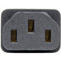 Tripp Lite by Eaton IEC C8 to IEC C13 Power Cord Adapter - 10A 125V Black - 1 x IEC 60320 C8 Plug - 1 x IEC 60320 C13 Receptacle - V P003-000