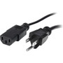 StarTech.com 10 ft 14 AWG Computer Power Cord - NEMA5-15P to C13 - 10ft - NEMA 5-15P - IEC 60320 C13 125V AC - 15A - Black (Fleet Network)