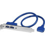 StarTechcom_2_Port_USB_30_A_Female_Slot_Plate_Adapter_-_USB_for_Motherboard_-_500mm_-_1_Pack_-_2_x_Type_A_Female_USB_-_1_x_IDC_-_USB3SPLATE