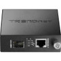 TRENDnet TFC-1000MGA Media Converter - 1 x Network (RJ-45) - 10/100/1000Base-T, 1000Base-SX/LX - 1 x Expansion Slots - SFP - 1 x SFP - (Fleet Network)