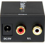 StarTech.com SPDIF Digital Coaxial or Toslink Optical to Stereo RCA Audio Converter - 1 x RCA Female Audio (SPDIF2AA)