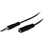 StarTech.com 1m Slim 3.5mm Stereo Extension Audio Cable - M/F - 3.3 ft Mini-phone Audio Cable for Audio Device, Headphone, iPhone, MP3 (Fleet Network)