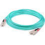 AddOn 1m Laser-Optimized Multi-Mode fiber (LOMM) Duplex SC/SC OM3 Aqua Patch Cable - 3.3 ft Fiber Optic Network Cable for Network - 2 (Fleet Network)