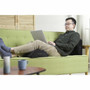 Kensington Premium Comfort Soft Footrest - Black - High Density Foam HDF Polyester - 1 Box K56100WW