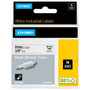 Rhino Heat Shrink Tube Label - 2364 Width x 59 116 Length - Rectangle - Thermal Transfer - Black on White - Polyolefin - 1 Each - 18053