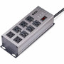 StarTechcom 8-Outlet Industrial Power Strip 125V15A EMIRFI Isolation Surge Protection Mountable PDU 12ft NEMA 5-15P Cord UL - 8N515S12-POWER-STRIP