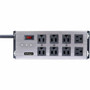 StarTechcom 8-Outlet Industrial Power Strip 125V15A EMIRFI Isolation Surge Protection Mountable PDU 12ft NEMA 5-15P Cord UL - 8N515S12-POWER-STRIP